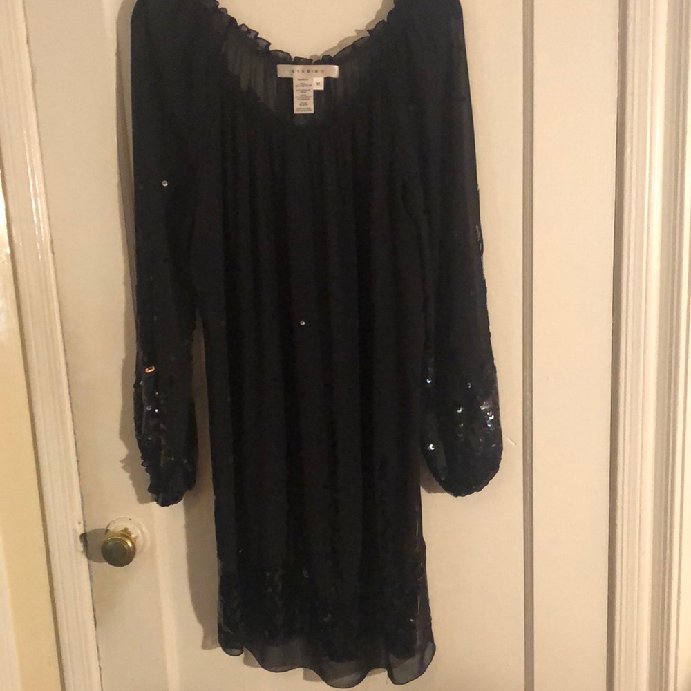 Sheer tunic with sequins